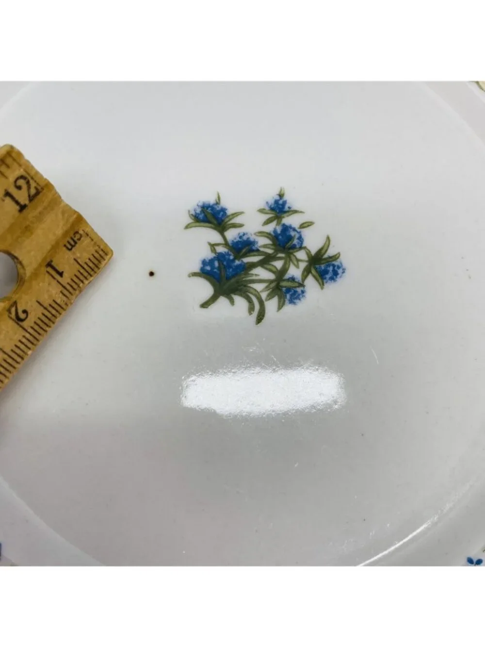 Lynn's China CLARYSSA Livingston Yellow Border Various Floral Salad Plate Set 4